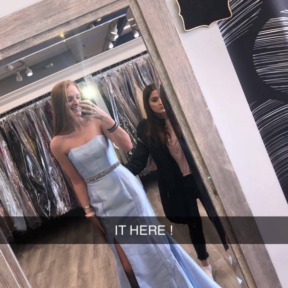 Light Blue Sherri Hill Prom Dress! - Picture 3 of 5